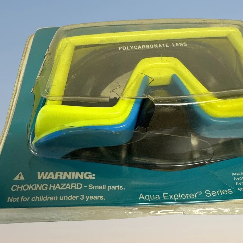 AquaPro Swim Mask EM-1505 Black & Orange Vintage New Old Stock